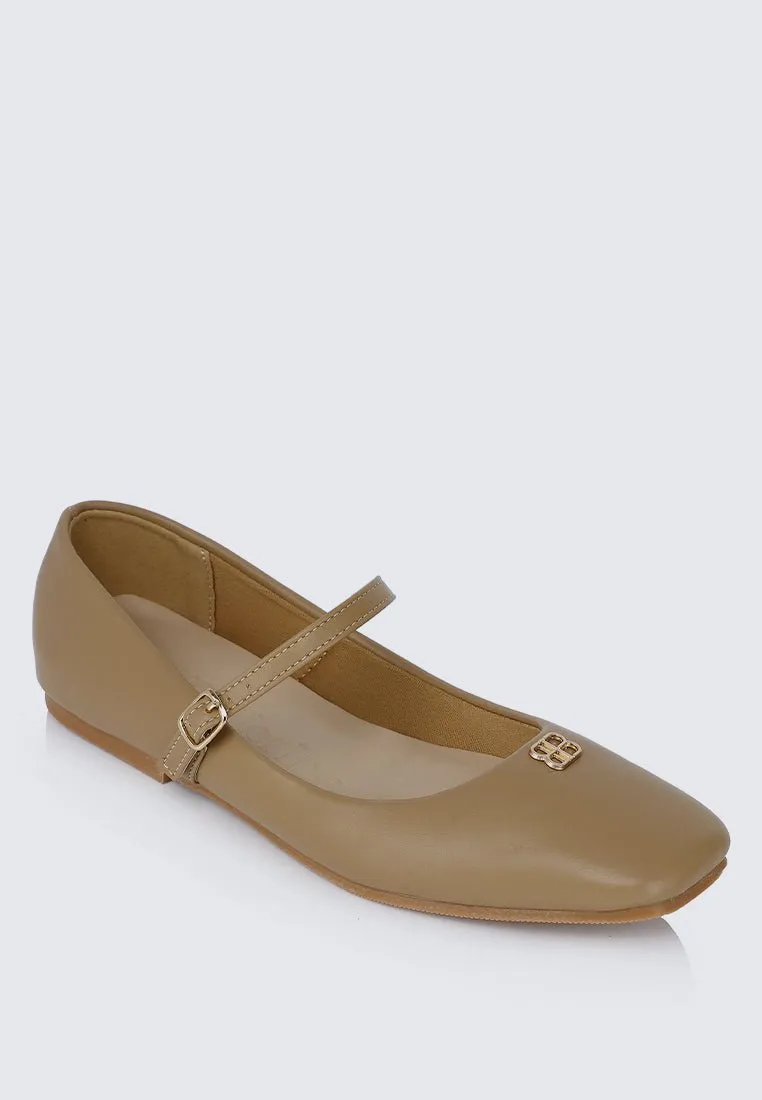 Aimee Comfy Ballerina In Almond