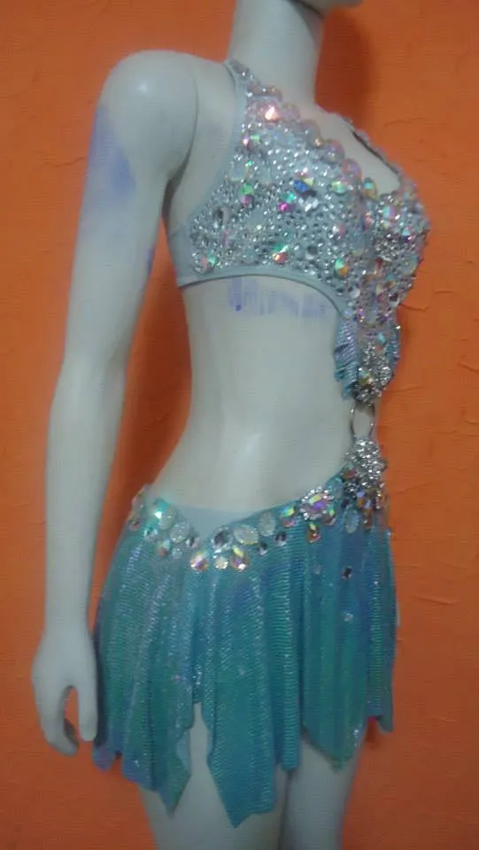 Azure Samba Luxury Dance Wear