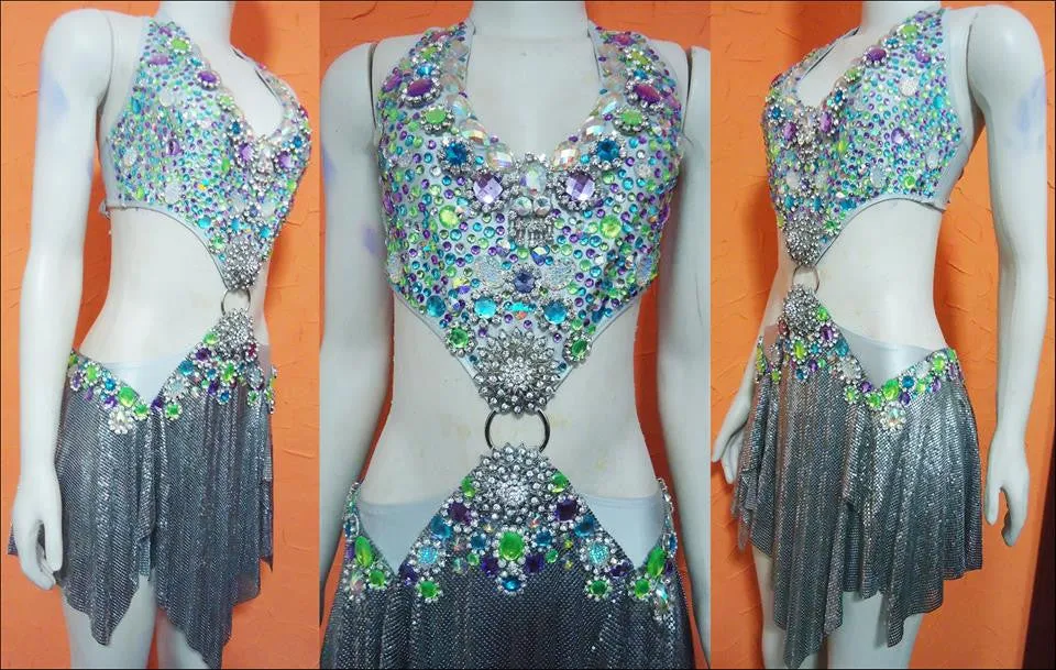Azure Samba Luxury Dance Wear