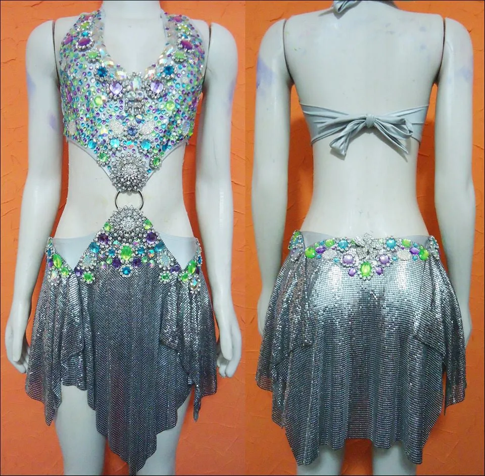 Azure Samba Luxury Dance Wear