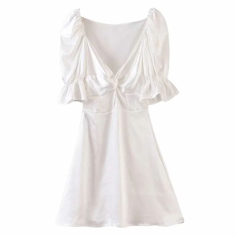 Boho Mini Dress Sundress, Embroidered Dress, Vintage White Margo