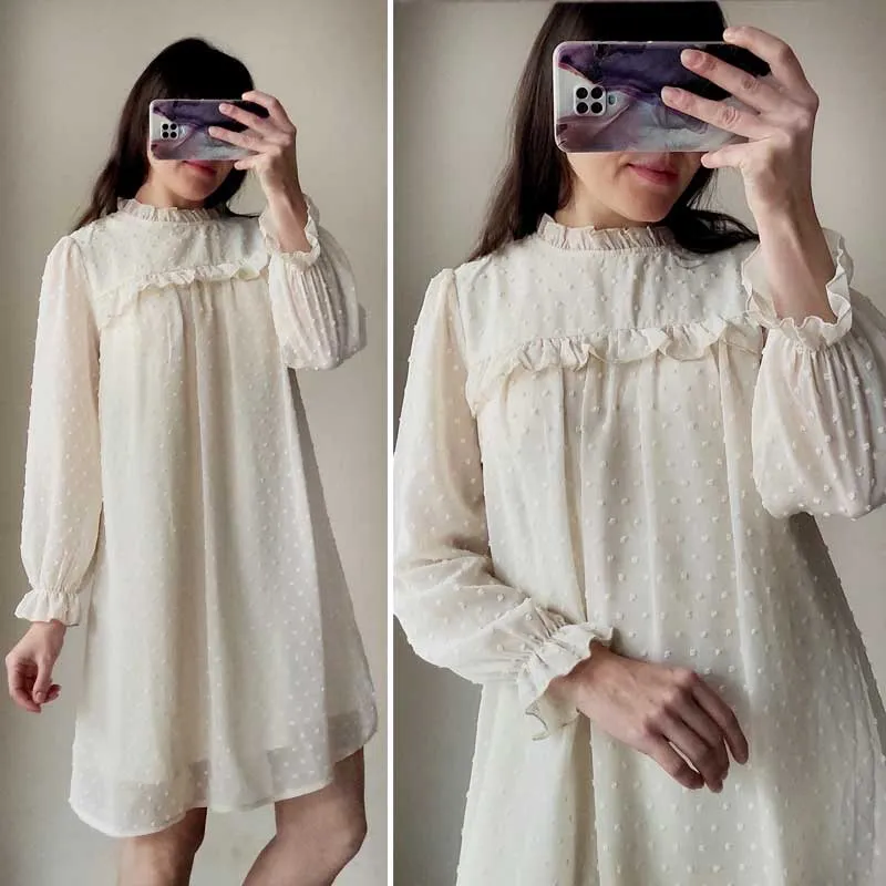 Boho Mini Dress Tunic Dress, Willow in Black