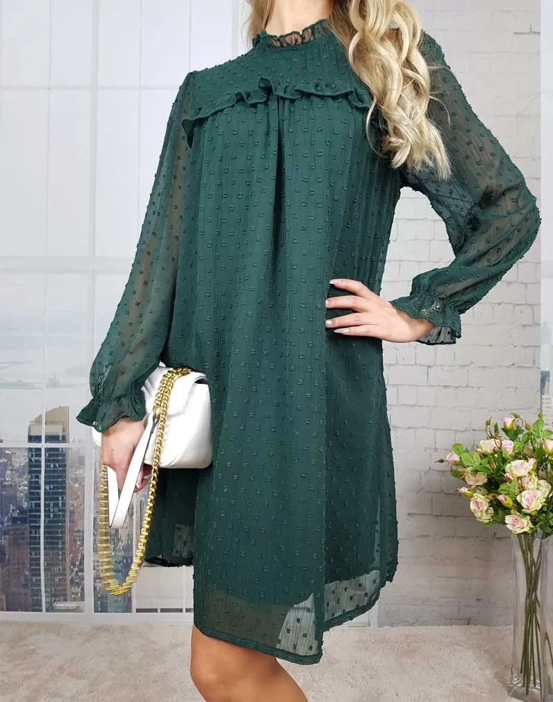 Boho Mini Dress Tunic Dress, Willow in Black