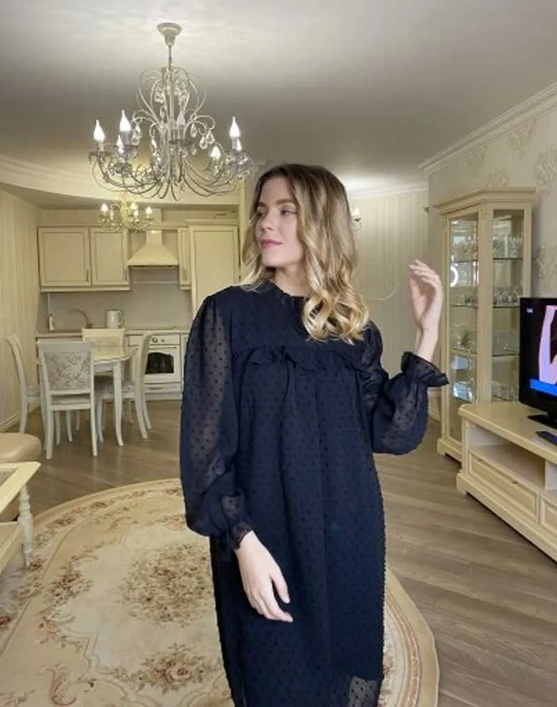 Boho Mini Dress Tunic Dress, Willow in Black