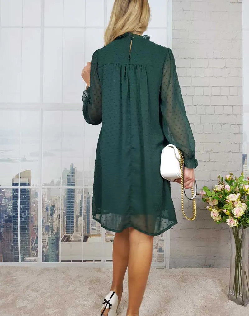 Boho Mini Dress Tunic Dress, Willow in Black