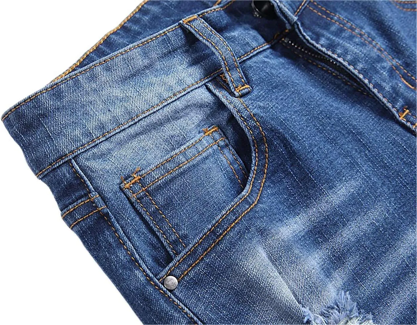 Boy's Jeans Pants Kids Ripped Skinny Jeans Casual Slim Fit Denim Jeans Trousers