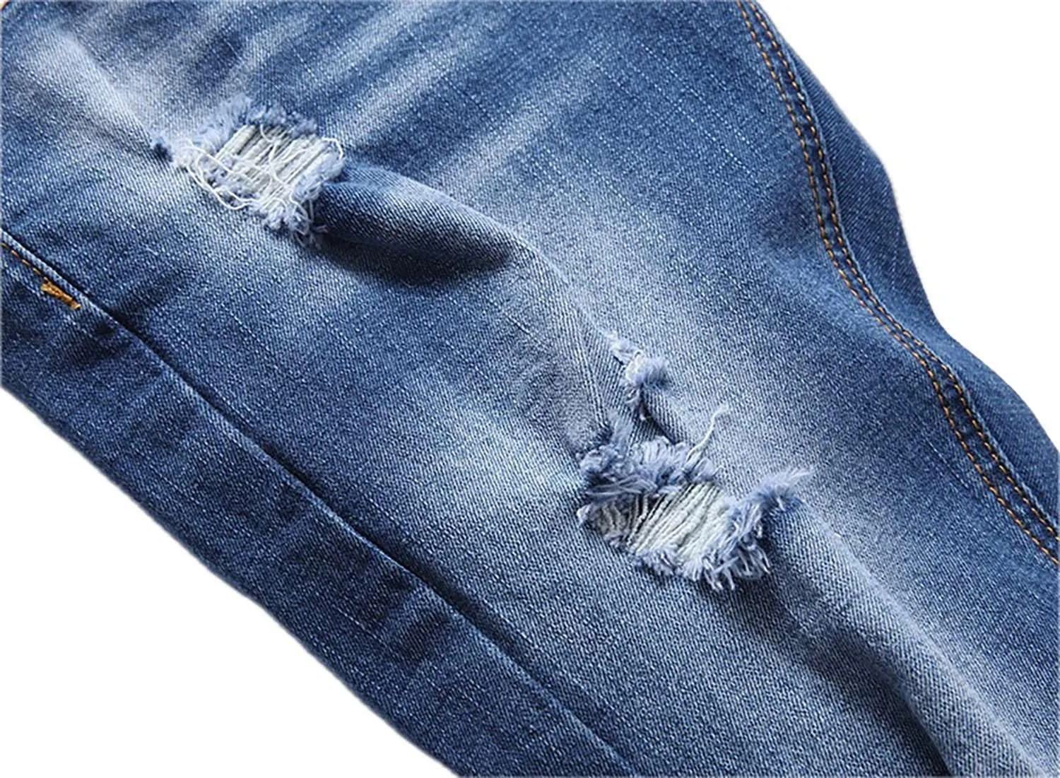Boy's Jeans Pants Kids Ripped Skinny Jeans Casual Slim Fit Denim Jeans Trousers