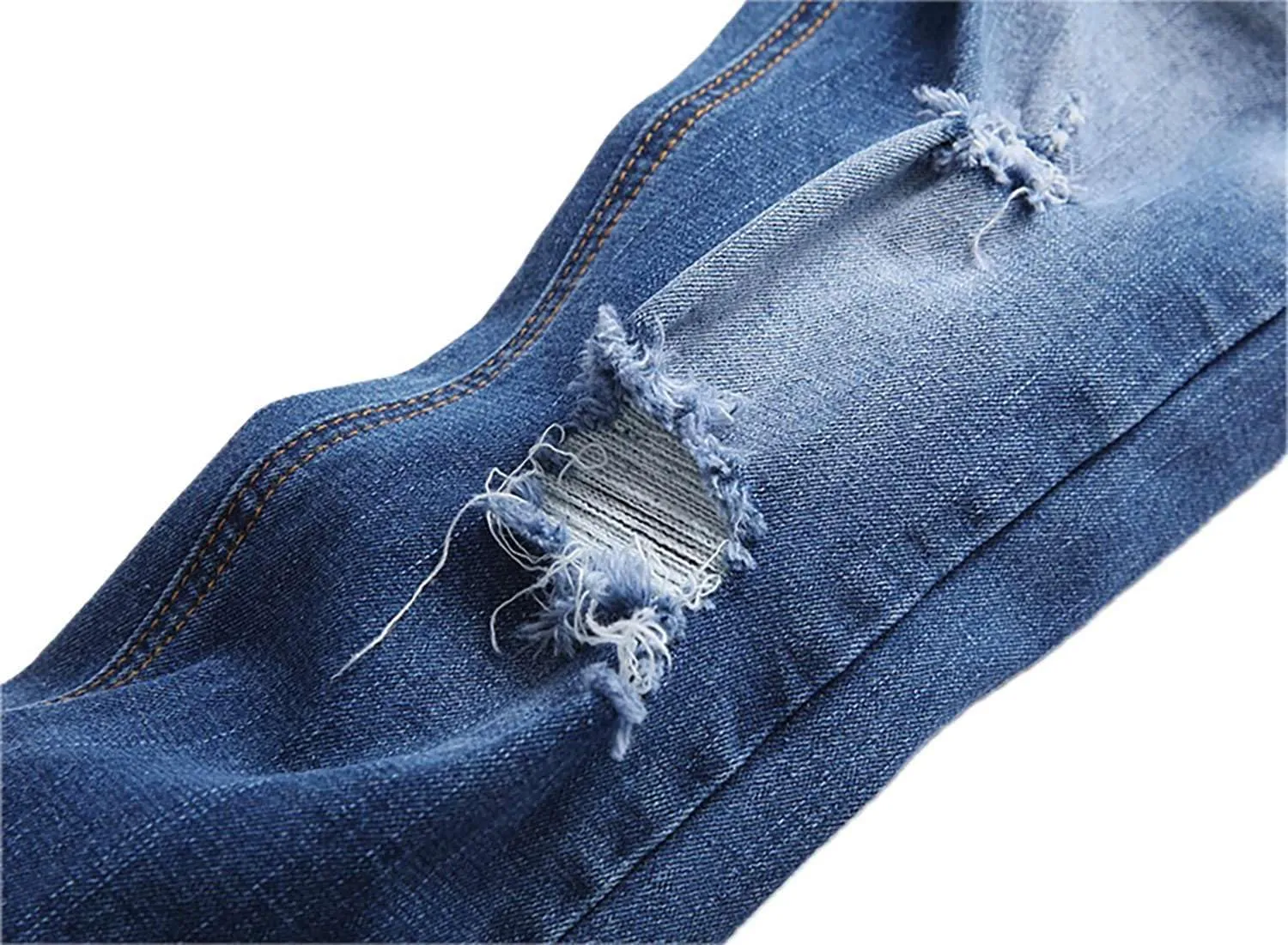 Boy's Jeans Pants Kids Ripped Skinny Jeans Casual Slim Fit Denim Jeans Trousers