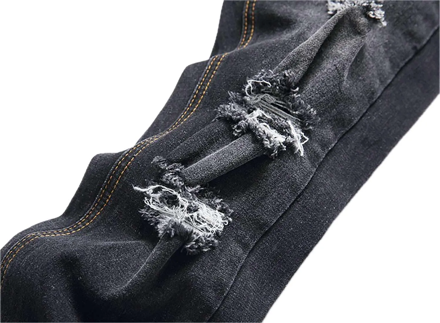 Boy's Jeans Pants Kids Ripped Skinny Jeans Casual Slim Fit Denim Jeans Trousers