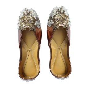 Copper Embellished Women Jutti | Intricately Crafted And Comfy