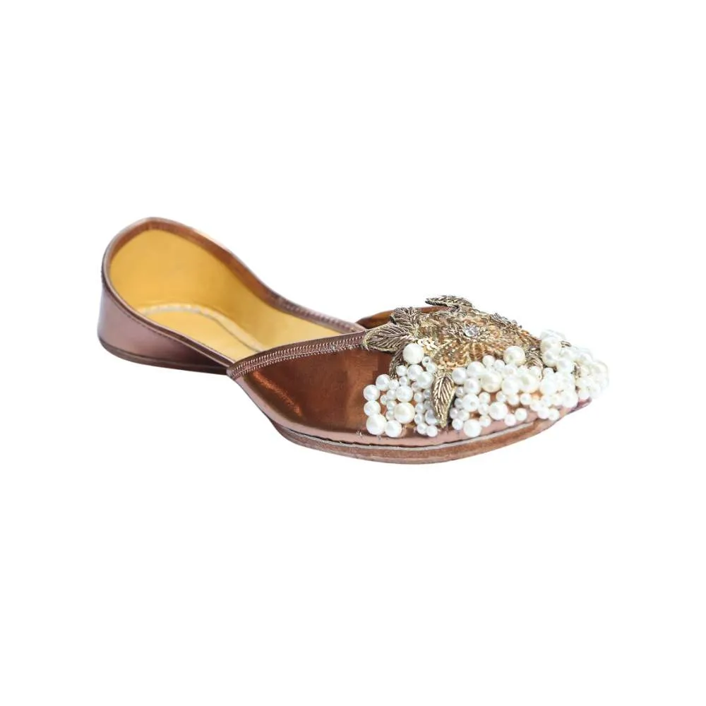 Copper Embellished Women Jutti | Intricately Crafted And Comfy
