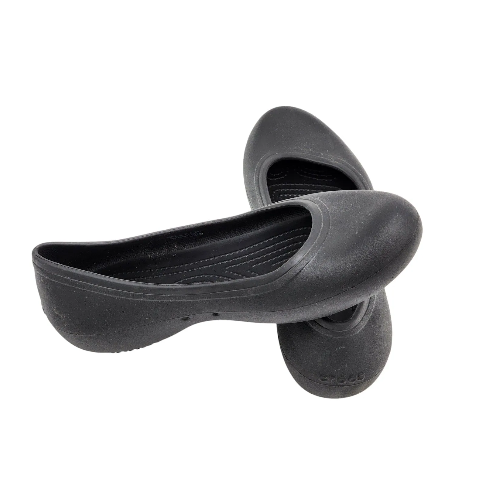 Crocs Iconic Comfort Women W11 Slip Resistant Black Lock Flats Shoes Comfy Kicks