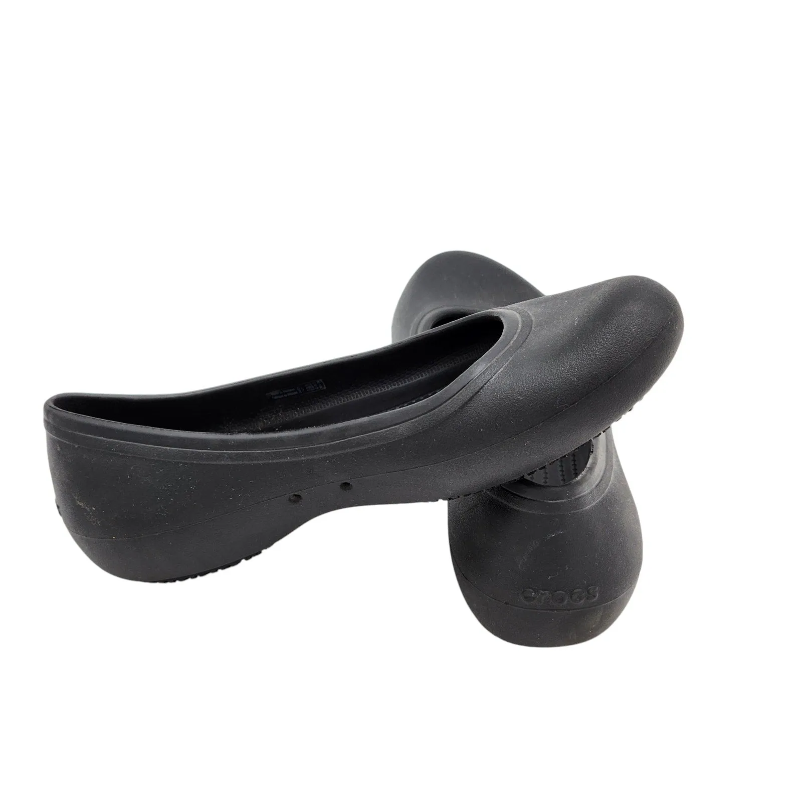 Crocs Iconic Comfort Women W11 Slip Resistant Black Lock Flats Shoes Comfy Kicks
