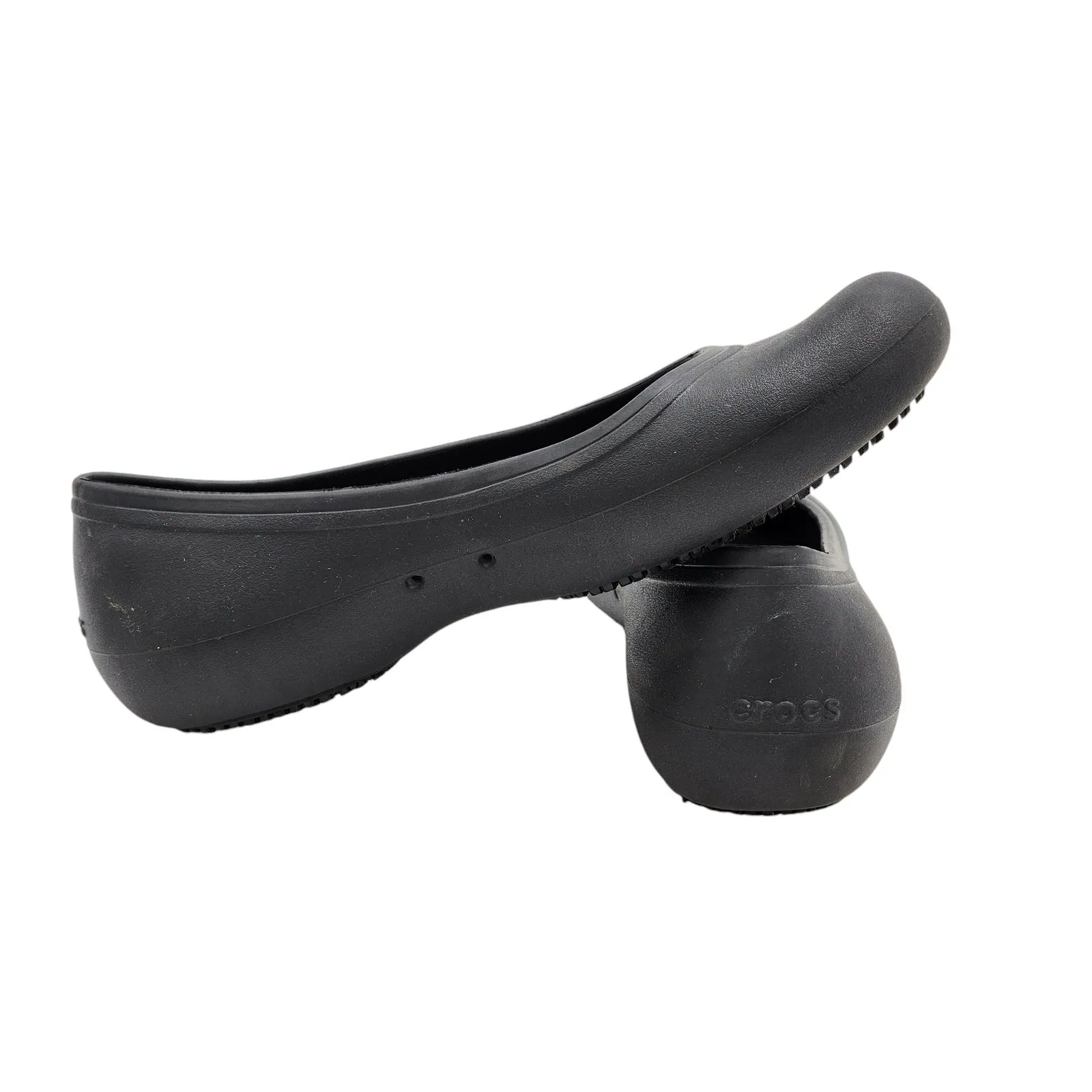 Crocs Iconic Comfort Women W11 Slip Resistant Black Lock Flats Shoes Comfy Kicks