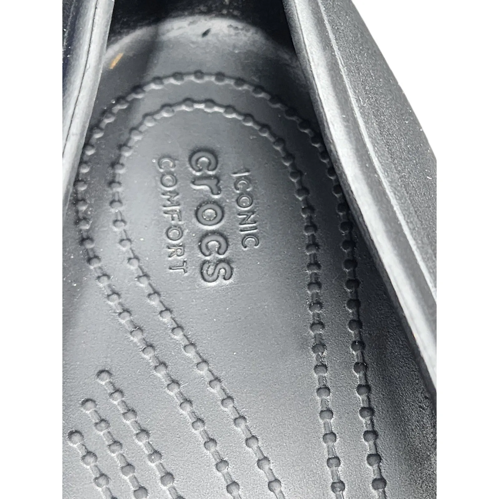 Crocs Iconic Comfort Women W11 Slip Resistant Black Lock Flats Shoes Comfy Kicks