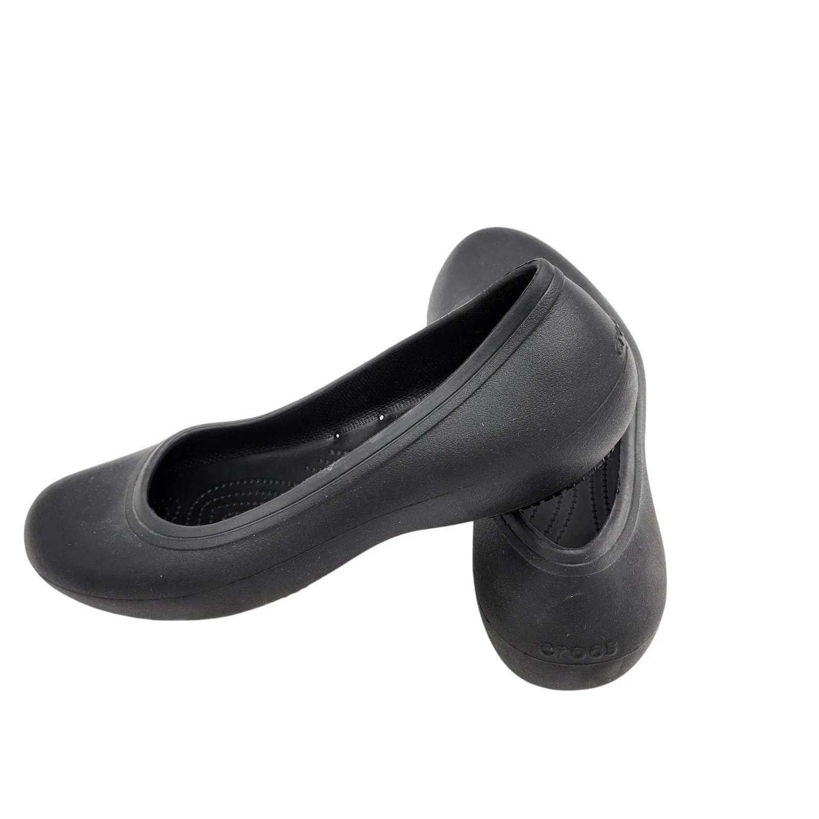 Crocs Iconic Comfort Women W11 Slip Resistant Black Lock Flats Shoes Comfy Kicks