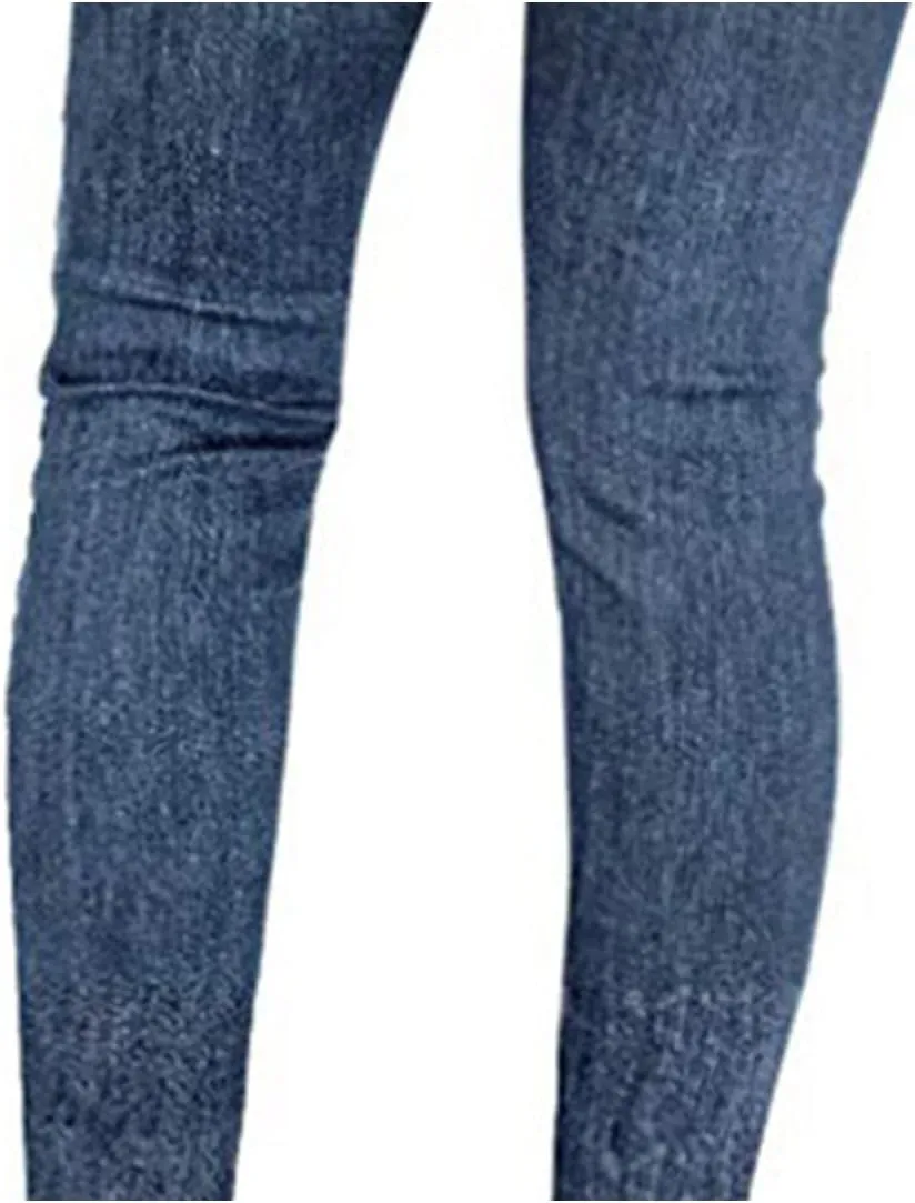 DGHM-JLMY Women's High Breasted Scratched Skinny Jeans High Rise Tight Denim Jeans Curvy Stretch Butt Lifting Hold Jeans