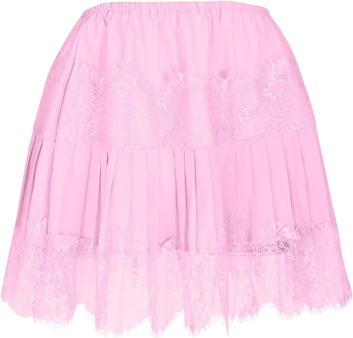 Flowy Skirts for Women Casual Boho Ruffle Tiered Mini Skirt High Waist Pleated Beach Skorts Trendy Clothing