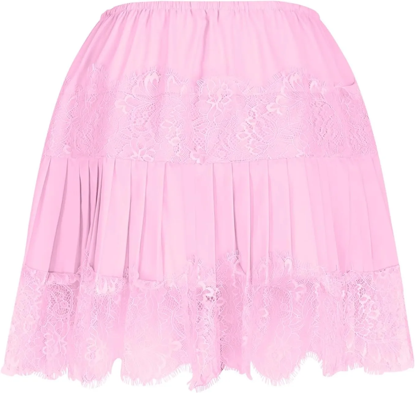 Flowy Skirts for Women Casual Boho Ruffle Tiered Mini Skirt High Waist Pleated Beach Skorts Trendy Clothing