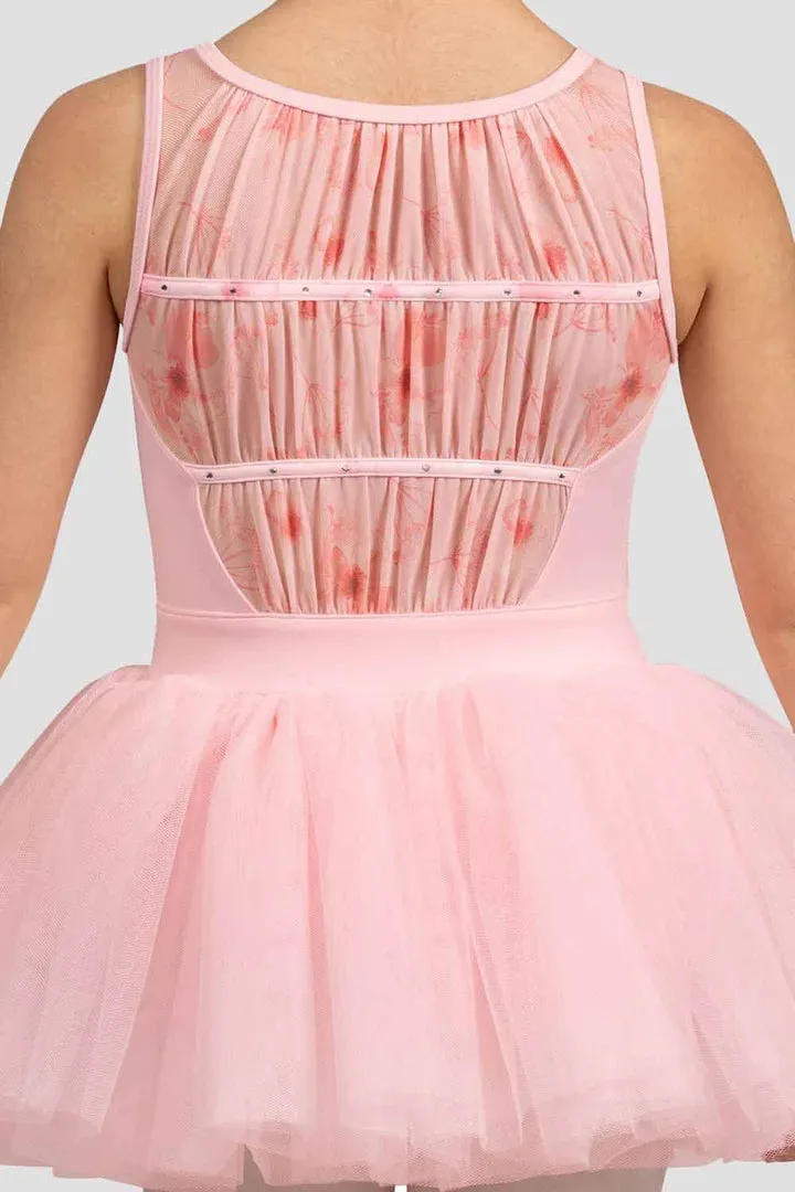 Girls Evie Floral Tank Tutu Dress Candy Pink