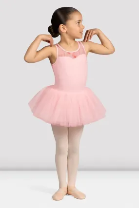 Girls Evie Floral Tank Tutu Dress Candy Pink