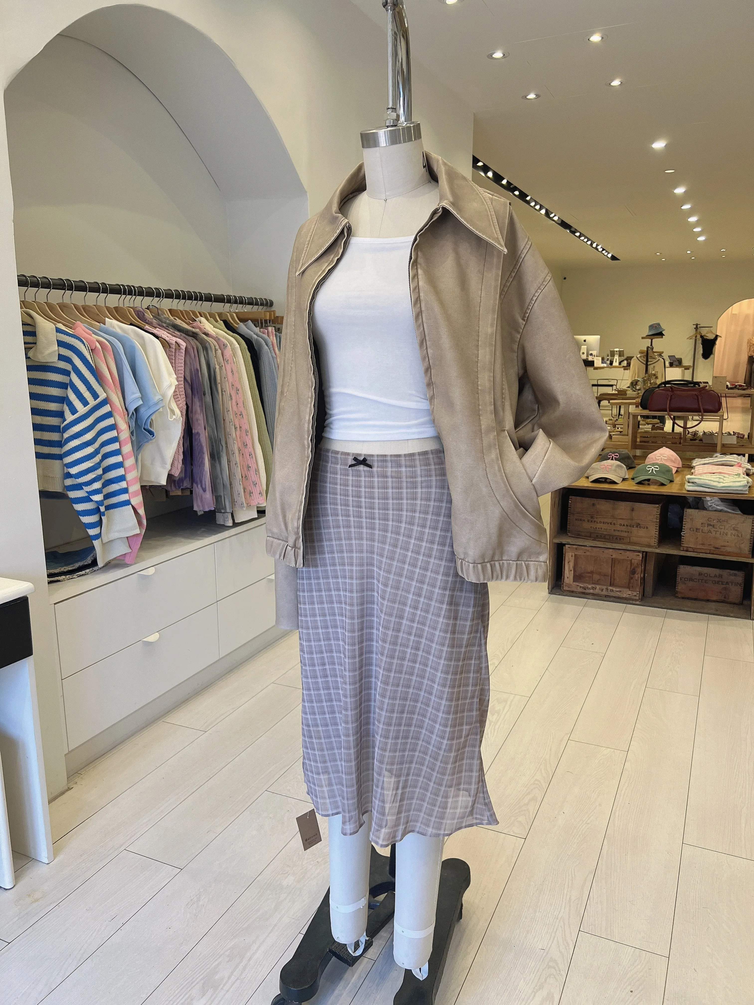 HEYA Plaid mesh skirt
