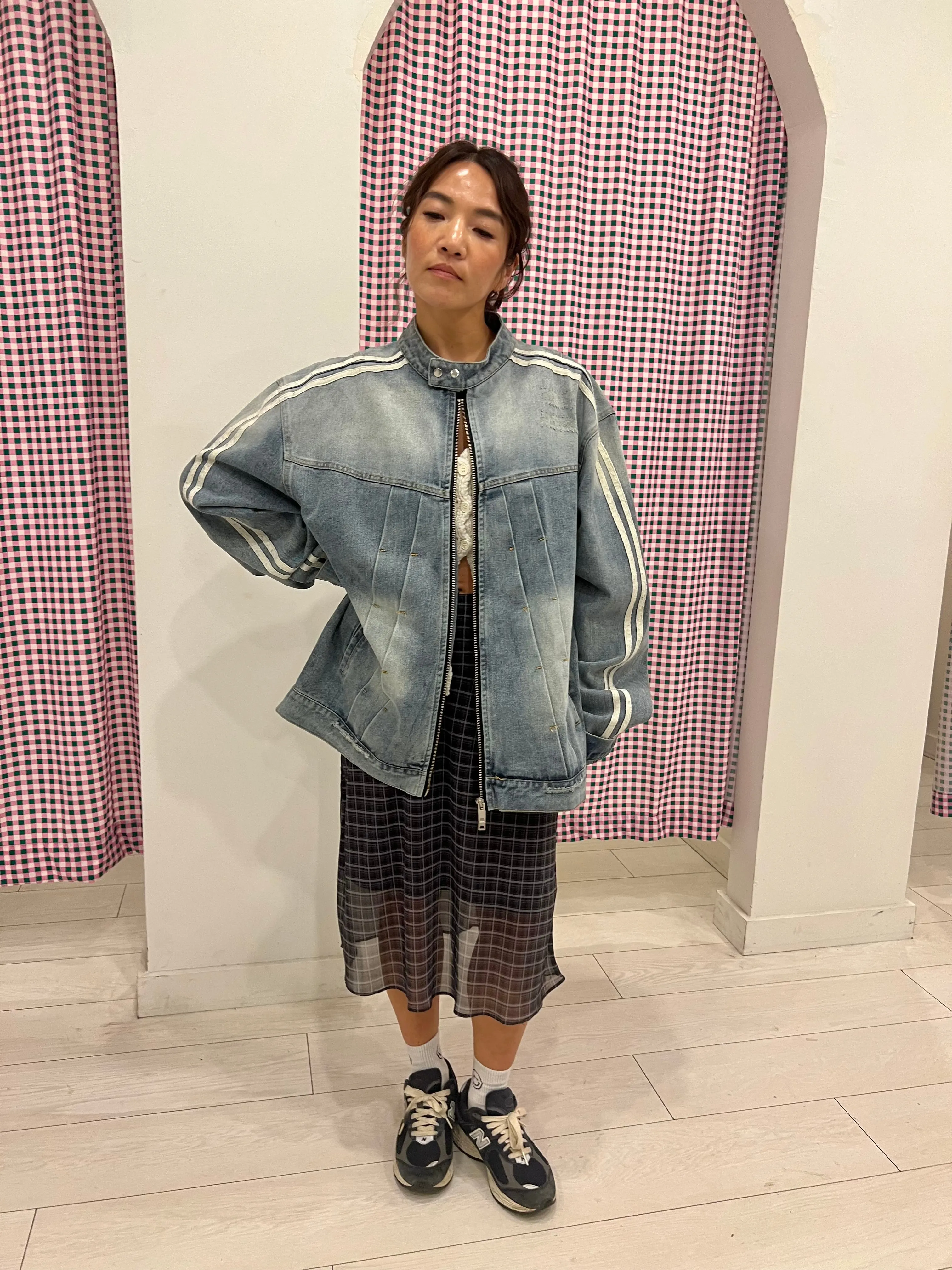 HEYA Plaid mesh skirt