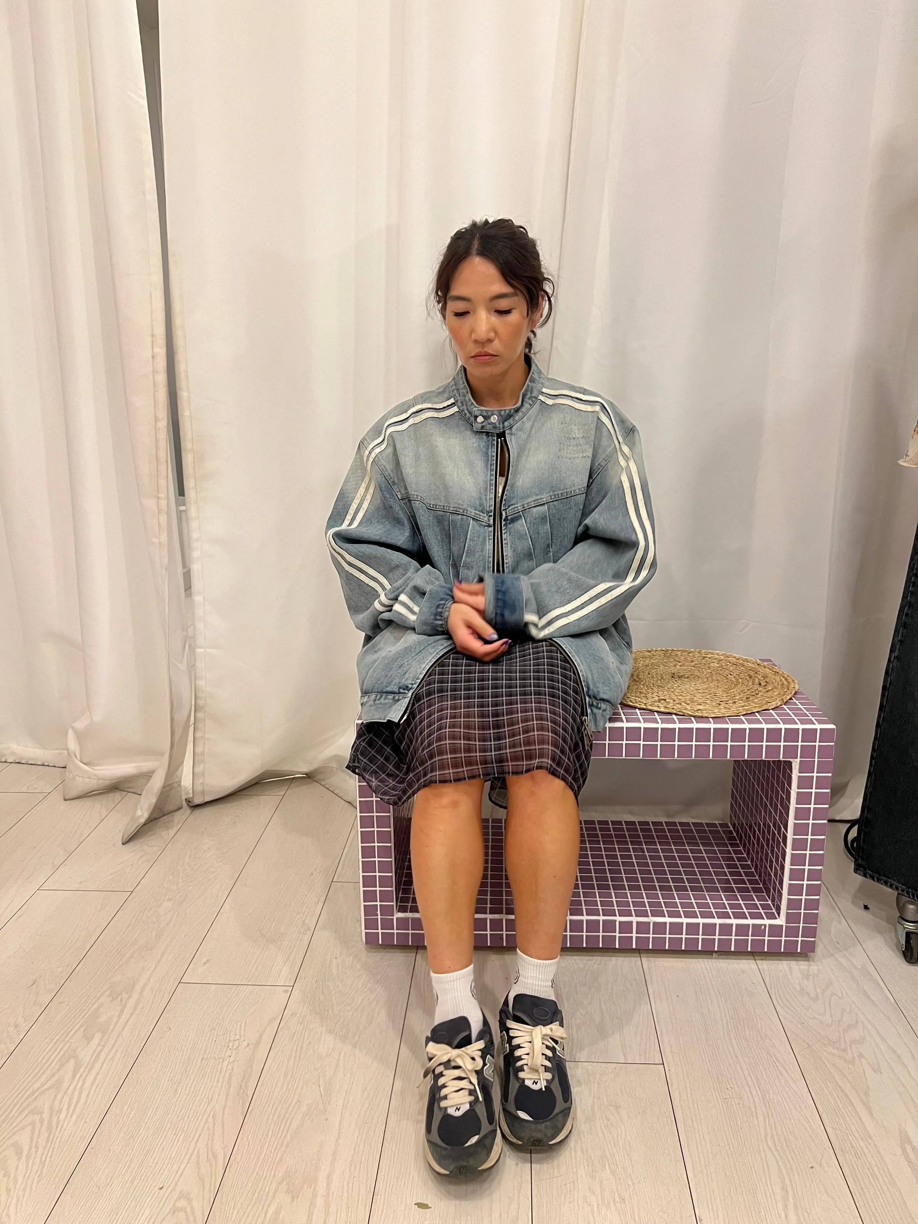HEYA Plaid mesh skirt