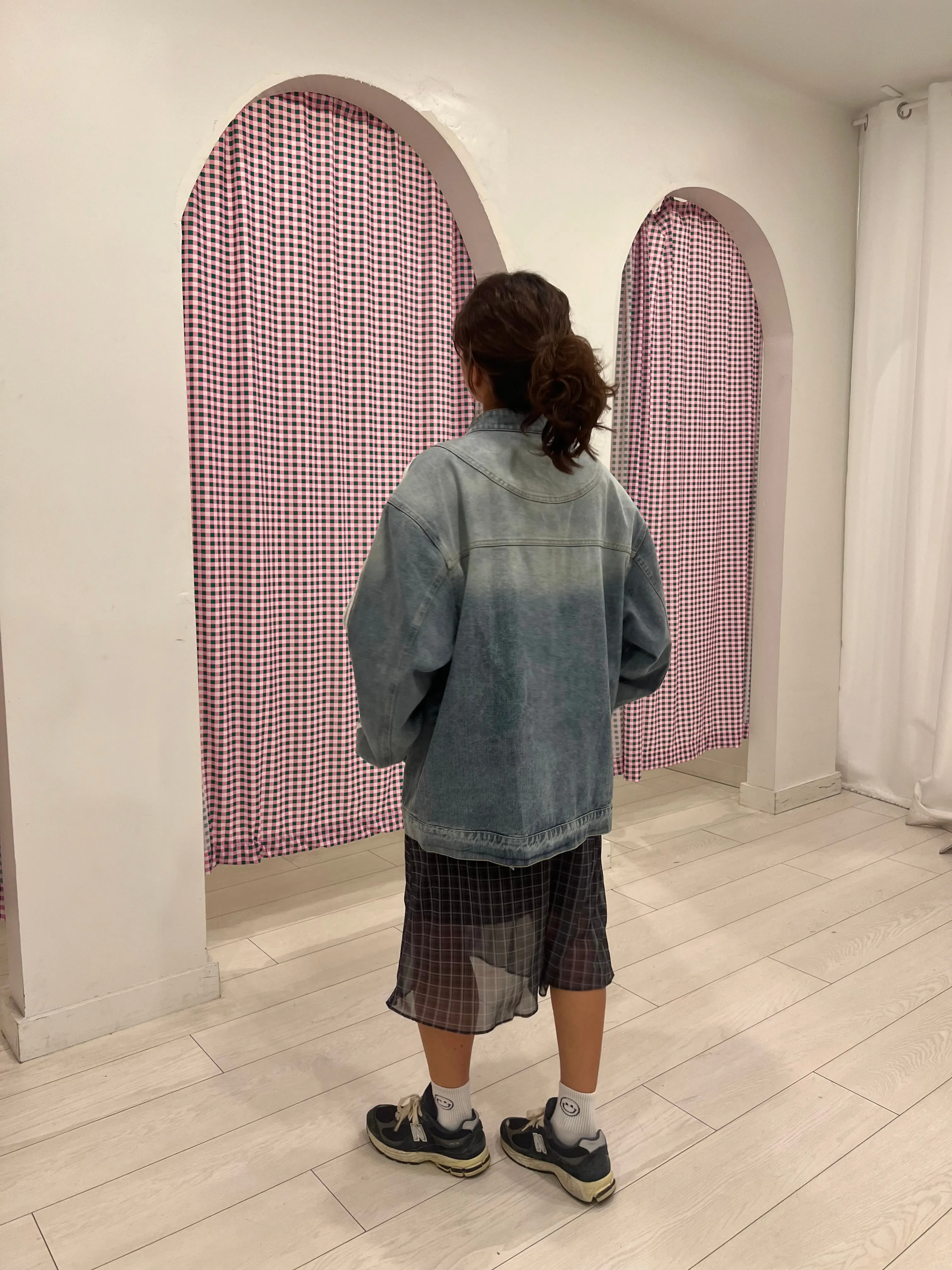 HEYA Plaid mesh skirt