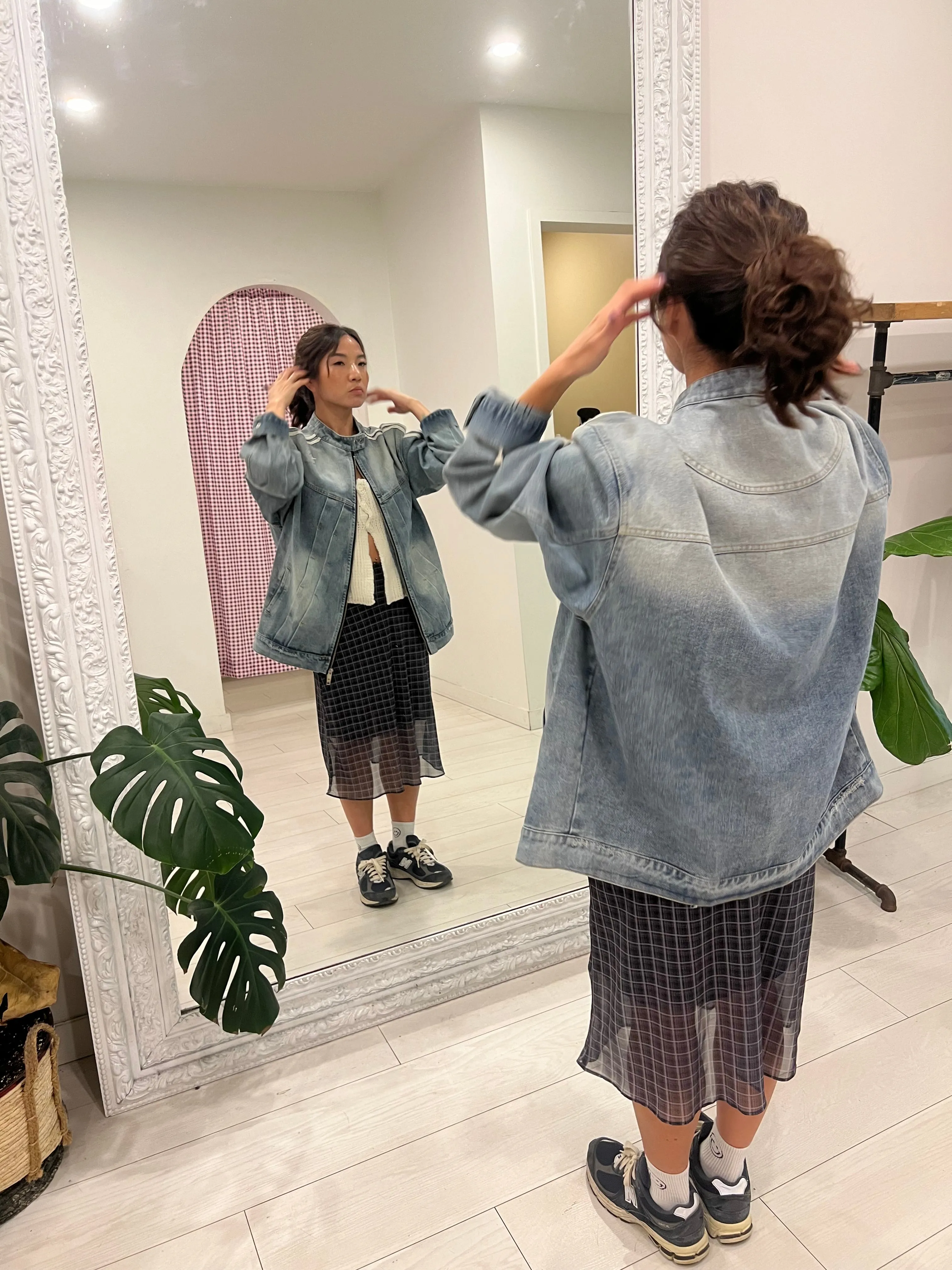 HEYA Plaid mesh skirt