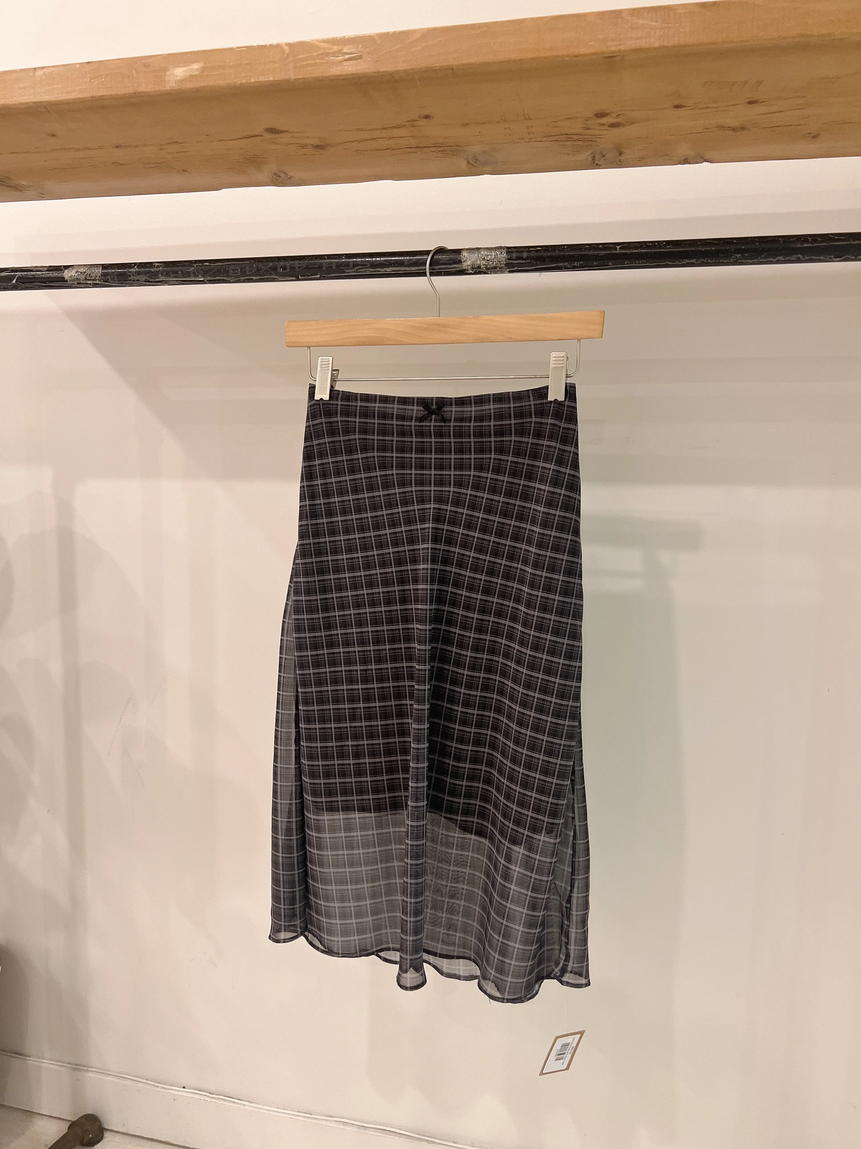 HEYA Plaid mesh skirt