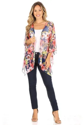 In Your Eyes Navy Floral Kimono