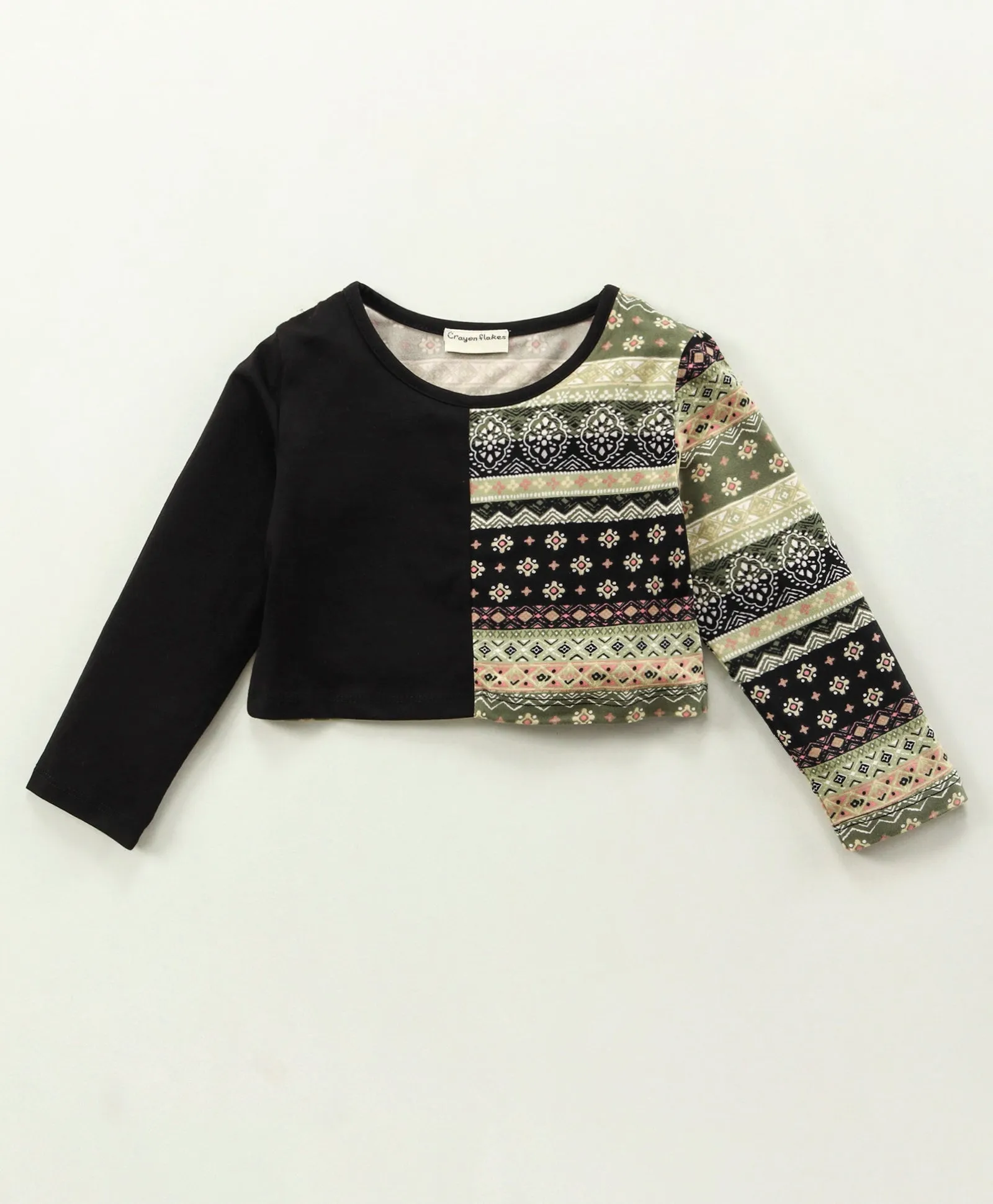 Jacquard Color Block Top Leggings Set