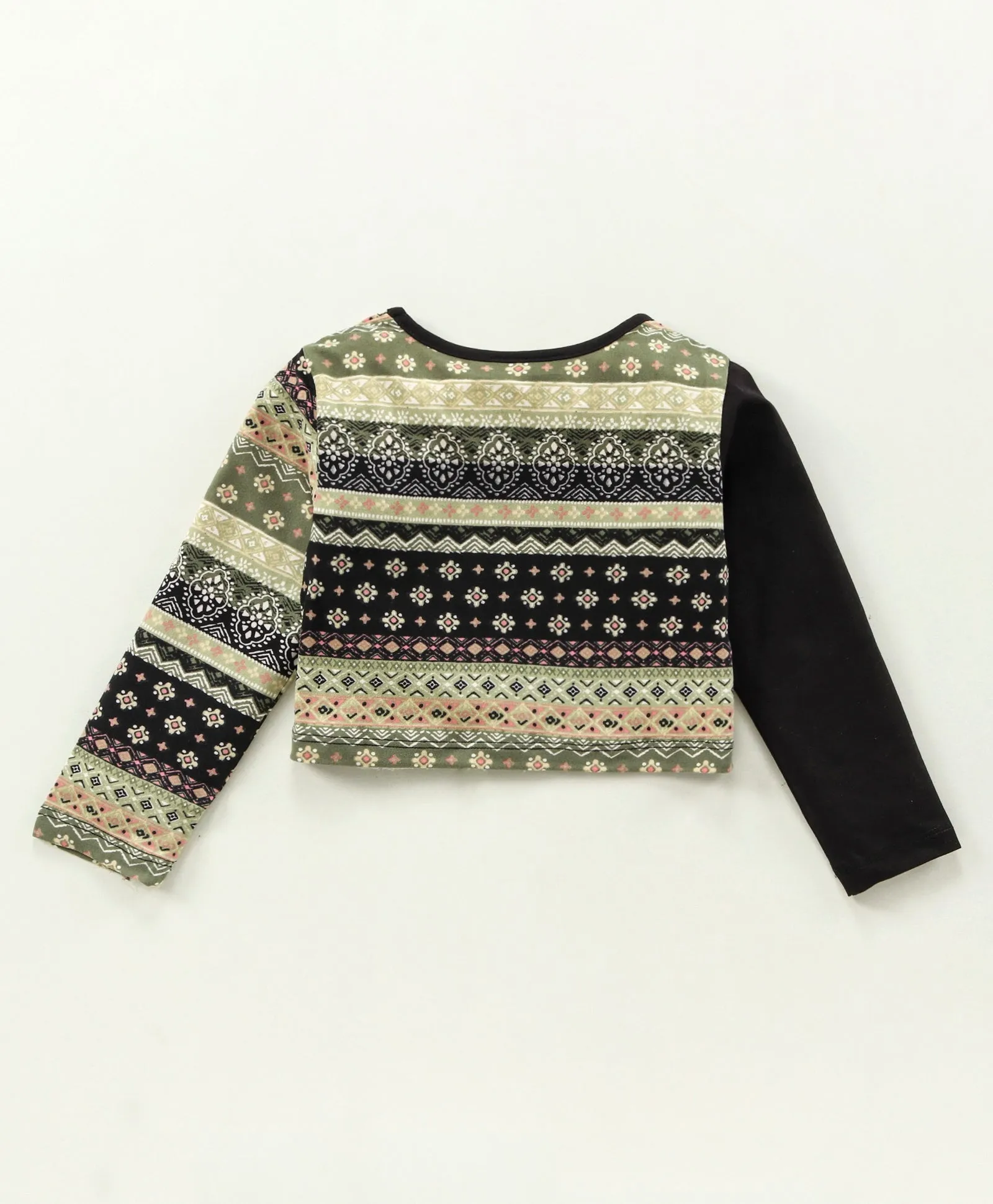 Jacquard Color Block Top Leggings Set