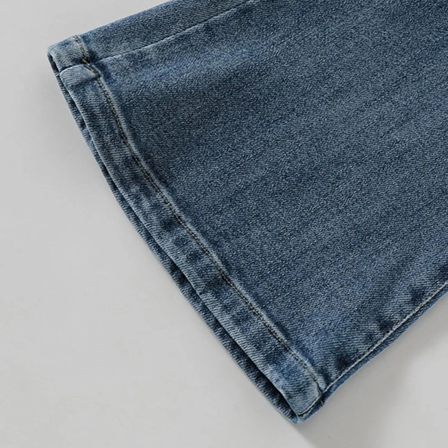 Kids Girls Casual Baggy Wide Leg Denim Pants Elastic Waist Casual Jeans Flare Jeans Girls Fashion Baggy Jeans