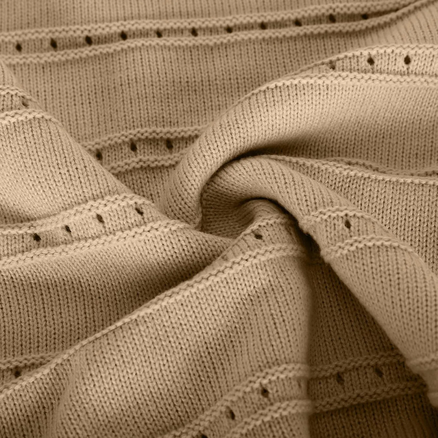Lastesso Fall Sweaters for Women 2024 Lightweight Soft Long Sleeve Sweater Breathable Knitted Long Sleeve Slouchy Clothes