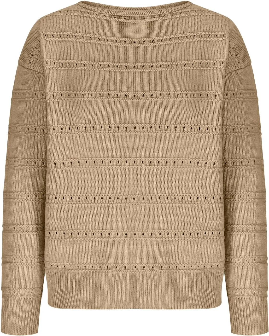 Lastesso Fall Sweaters for Women 2024 Lightweight Soft Long Sleeve Sweater Breathable Knitted Long Sleeve Slouchy Clothes