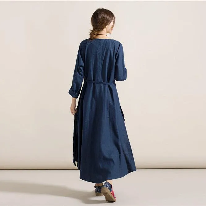 Maxi Wrap-style Dress Coat