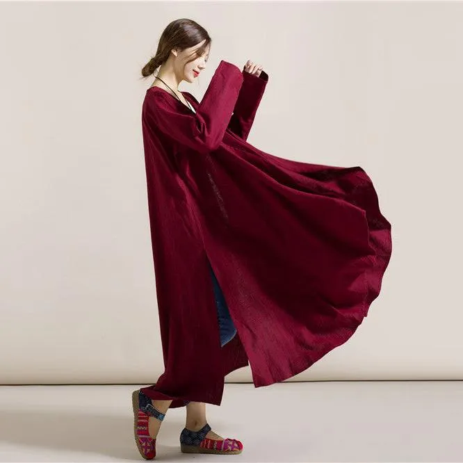 Maxi Wrap-style Dress Coat