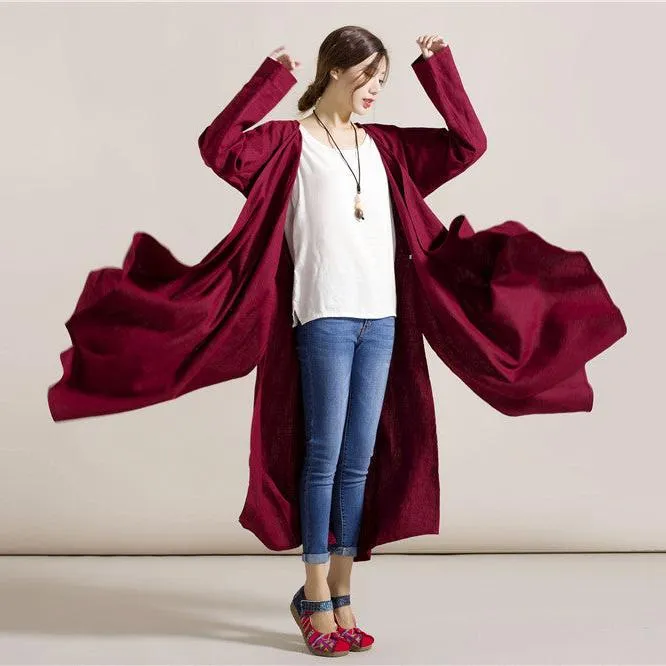 Maxi Wrap-style Dress Coat