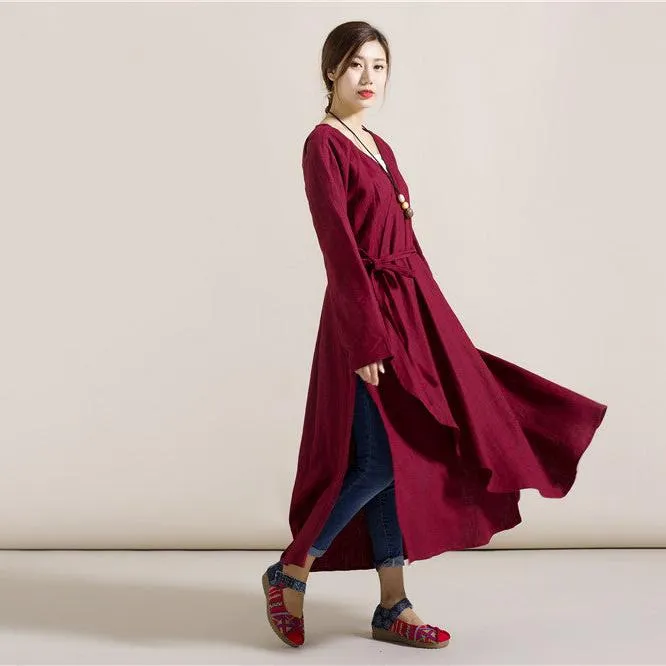 Maxi Wrap-style Dress Coat