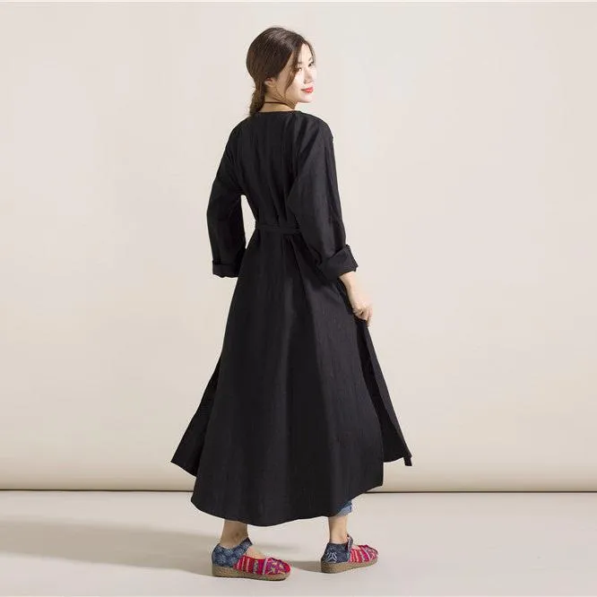 Maxi Wrap-style Dress Coat