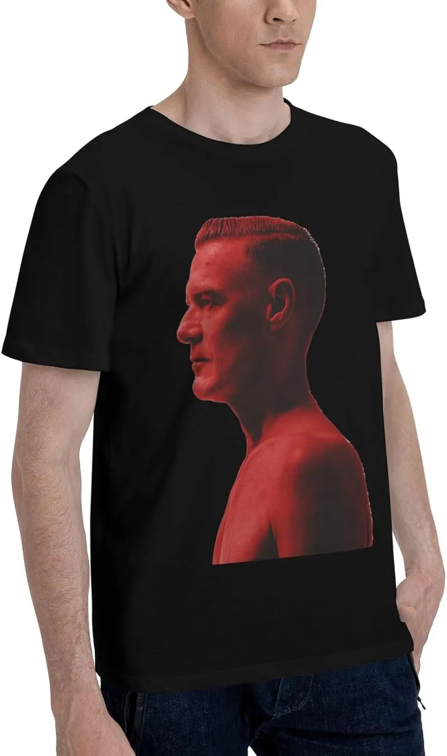 Men T Shirt Short Sleeve Crewneck Tee Summer Beach Tops Comfortable Cotton Shirt