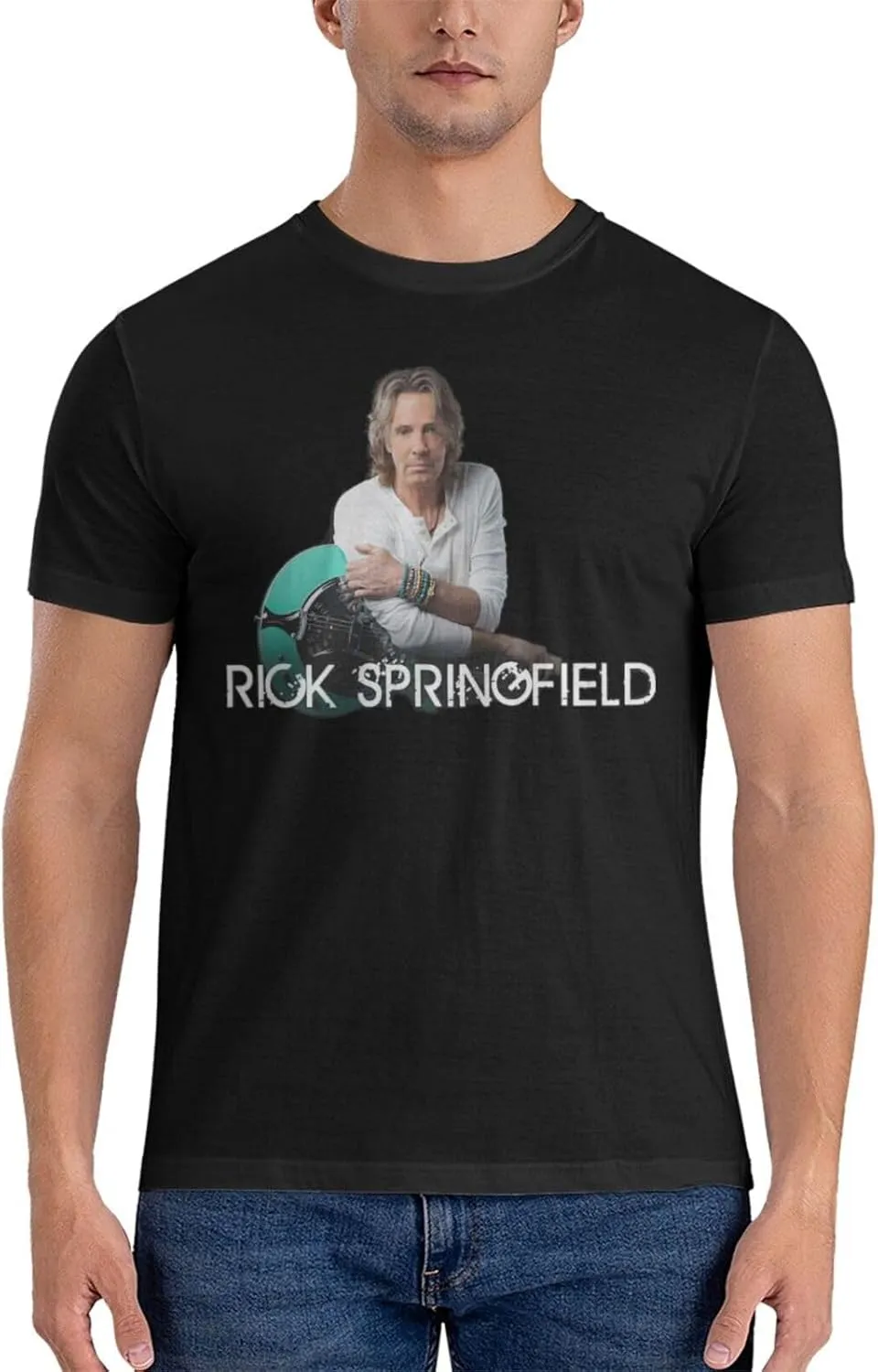 Men T Shirt Short Sleeve Crewneck Tee Summer Beach Tops Comfortable Cotton Shirt