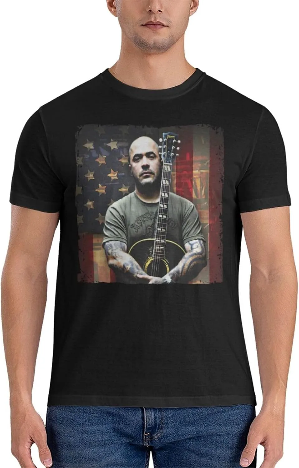 Men T Shirt Short Sleeve Crewneck Tee Summer Beach Tops Comfortable Cotton Shirt