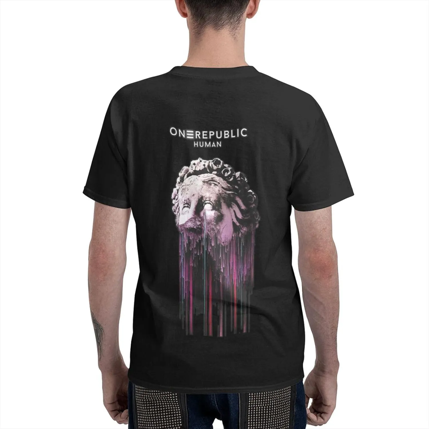 Men T Shirt Short Sleeve Crewneck Tee Summer Beach Tops Comfortable Cotton Shirt