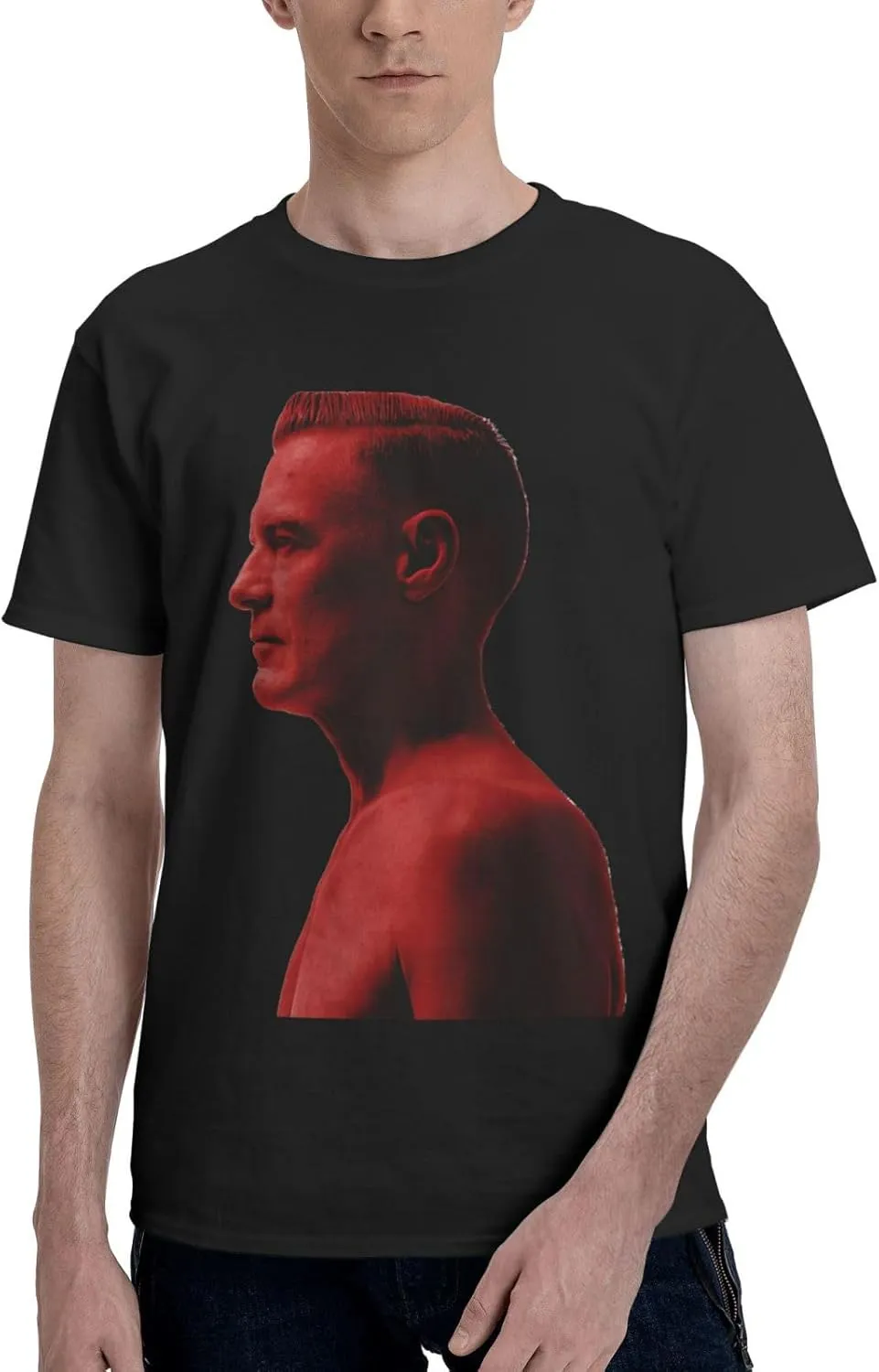 Men T Shirt Short Sleeve Crewneck Tee Summer Beach Tops Comfortable Cotton Shirt
