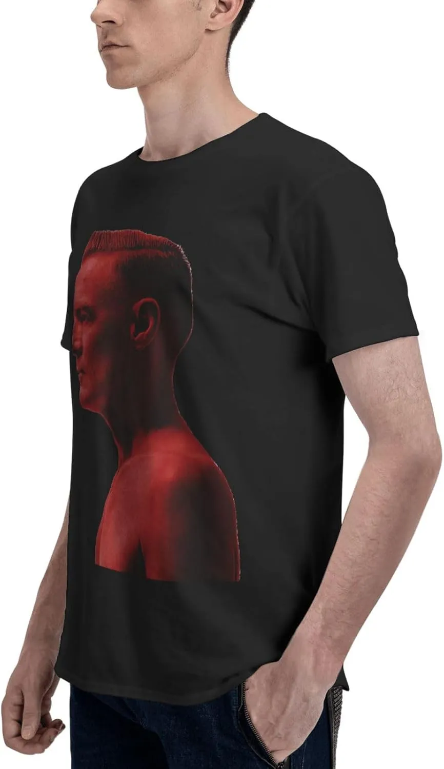 Men T Shirt Short Sleeve Crewneck Tee Summer Beach Tops Comfortable Cotton Shirt