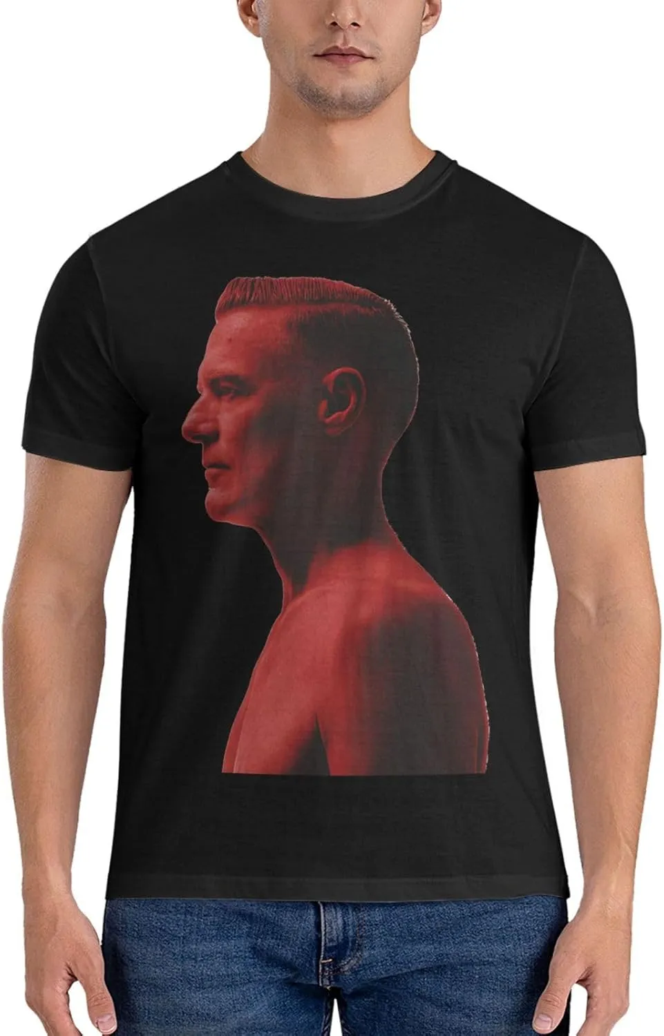 Men T Shirt Short Sleeve Crewneck Tee Summer Beach Tops Comfortable Cotton Shirt