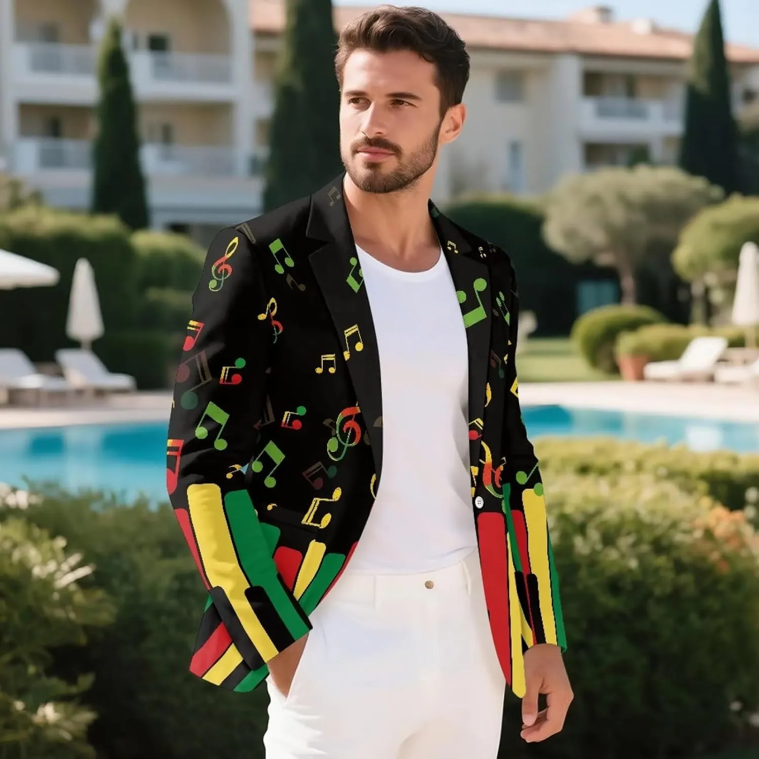 Mens Blazer Suit Jacket Slim Fit Stylish Blazer Dinner Party Prom Wedding Tuxedo Jacket